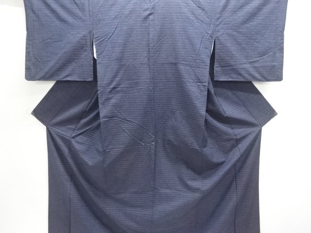 JAPANESE KIMONO / ANTIQUE KIMONO / SILK / TSUMUGI / WOVEN KASURI PATTERN